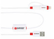 2 v 1 Synchronizační a Nabíjecí Kabel USB A Zástrčka - USB Micro-B / Apple Lightning 1.00 m Bílá
