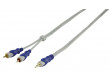 Kabel jack 3.5/m - 2x cinch/m 10m - blistr