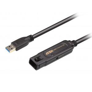 Prodlužovací Kabel USB 3.0 A Zástrčka - A Zásuvka Kulatý 10 m Černá