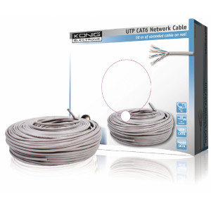 UTP CAT 6 síťový kabel na cívce (50 m)