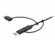 3 v 1 Synchronizační a Nabíjecí Kabel USB A Zástrčka - Micro B Zástrčka 1 m Černá