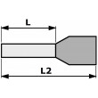 Dutinka pro zakončení vodiče Oranžová 0.5 mm²/8 mm