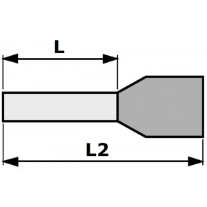 Dutinka pro zakončení vodiče Červená 1.0 mm²/8.0 mm