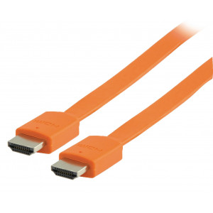 Kabel hdmi <lt/>-<gt/> hdmi high speed+eth., oranžový - 2m
