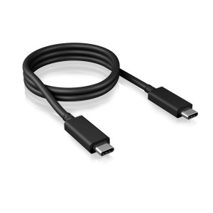 Kabel USB 3.0 USB-C Zástrčka - USB-C Zástrčka Kulatý 50 cm Černá
