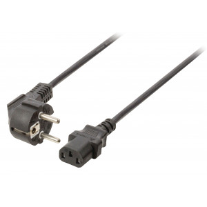 Schuko Power Cable Angled Schuko Male - IEC-320-C13 1.80 m Black