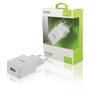 Nabíječka 1 - Výstup 2.4 A USB Bílá