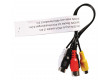 Kabel audio vidlice DIN 5pin-4x zásuvka CINCH 0,2m