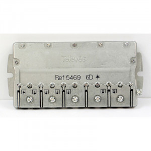 Satelitní Rozbočovač F-Connector 14 dB / 5-2400 MHz - 6 Výstupy
