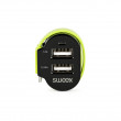 Nabíječka Do Auta 3-Výstupy 6 A 2x USB / Micro USB Černá/Zelená