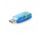 Zvuková Karta | 3D zvuk 5.1 | USB 2.0 | Dvojitý Konektor 3,5 mm