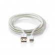 Synchronizační a nabíjecí kabel | Apple Lightning 8-pin Zástrčka - USB A Zástrčka | 3 m | Hliník