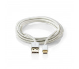 USB 2.0 kabel | Typ-C Zástrčka - A Zástrčka | 2 m | Hliník