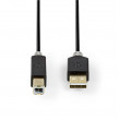 USB 2.0 kabel | A Zástrčka - B Zástrčka | 3 m | Antracit