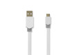 USB 2.0 kabel | A Zástrčka - Micro B Zástrčka | 1 m | Bílá barva