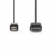 Mini DisplayPort – DisplayPort Kabel | Mini DisplayPort Zástrčka - DisplayPort Zástrčka | 1 m | Černá barva