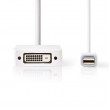 Kabel s Multi Adaptérem Mini DisplayPort | Mini DisplayPort Zástrčka - DisplayPort Zásuvka + DVI-D 24+1-Pin Zásuvka + HDMI™ výstup | 0,2 m | Bílá barva