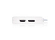 Kabel s Multi Adaptérem Mini DisplayPort | Mini DisplayPort Zástrčka - DisplayPort Zásuvka + DVI-D 24+1-Pin Zásuvka + HDMI™ výstup | 0,2 m | Bílá barva