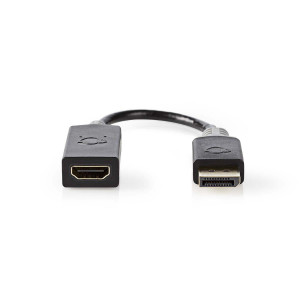 DisplayPort – HDMI Kabel | DisplayPort Zástrčka - HDMI™ výstup | 0,2 m | Antracit