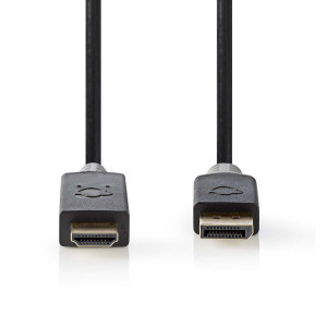 DisplayPort – HDMI Kabel | DisplayPort Zástrčka - Konektor HDMI™ | 2 m | Antracit