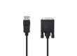 DisplayPort – DVI Kabel | DisplayPort Zástrčka - DVI-D 24+1-Pin Zástrčka | 1 m | Černá barva
