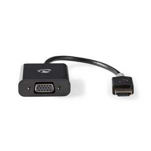 Kabel HDMI – VGA | Konektor HDMI™ - VGA Zásuvka + 3,5mm výstup | 0,2 m | Antracit