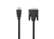 HDMI™ – DVI Kabel | Konektor HDMI™ - DVI-D 24+1-Pin Zástrčka | 5 m | Černá barva