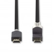 Kabel High Speed HDMI™ s Ethernetem | Konektor HDMI™ - HDMI™ Konektor Úhlový 90° | 2 m | Antracit