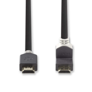 Kabel High Speed HDMI™ s Ethernetem | Konektor HDMI™ - HDMI™ Konektor Úhlový 90° | 2 m | Antracit