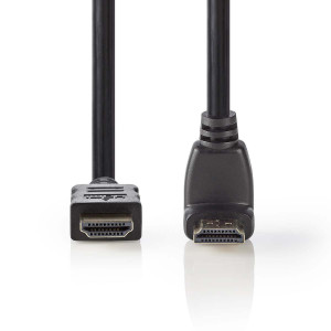 Kabel High Speed HDMI™ s Ethernetem | Konektor HDMI™ - HDMI™ Konektor Úhlový 90° | 1,5 m | Černá barva
