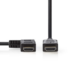 Kabel High Speed HDMI™ s Ethernetem | Konektor HDMI™ - HDMI™ Konektor Levý Úhlový | 1,5 m | Černá barva