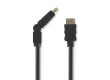 Kabel High Speed HDMI™ s Ethernetem | Konektor HDMI™ - HDMI™ Konektor Otočný | 1,5 m | Černá barva