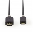 Kabel High Speed HDMI™ s Ethernetem | Konektor HDMI™ - HDMI™ Mini Konektor | 2 m | Antracit