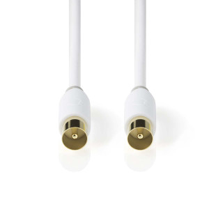 Koaxiální Kabel 90 dB | IEC (Koaxiální) Zástrčka - IEC (Koaxiální) Zástrčka | 2 m | Bílá barva