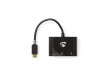 Kabel Adaptéru USB Typ-C | Typ-C Zástrčka - Typ-C Zásuvka + A Zásuvka + HDMI™ výstup | 0,2 m | Antracit