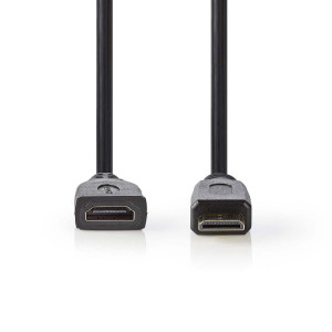 Kabel High Speed HDMI™ s Ethernetem | HDMI™ Mini Konektor - HDMI™ Zásuvka | 0,2 m | Černá barva