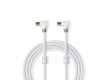 Koaxiální Kabel 100 dB | IEC (Koaxiální) Zástrčka - IEC (Koaxiální) Zásuvka | 5 m | Bílá barva