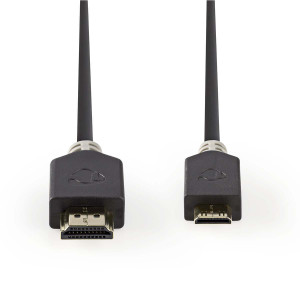 Kabel High Speed HDMI™ s Ethernetem | Konektor HDMI™ - HDMI™ Mini Konektor | 2 m | Antracit