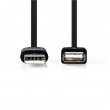 USB 2.0 kabel | A Zástrčka - A Zásuvka | 0,2 m | Černá barva