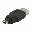 USB 2.0 Adaptér | Mini 5-Pin Zástrčka - A Zásuvka | Černá barva