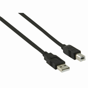 USB 2.0 kabel | A Zástrčka - B Zástrčka | 1 m | Černá barva