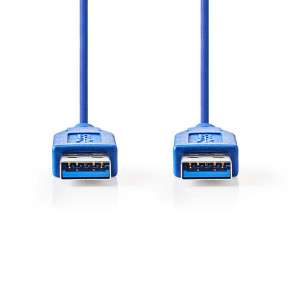 USB 3.0 Kabel | A Zástrčka - A Zástrčka | 2 m | Modrá