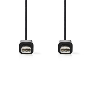 Kabel Mini DisplayPort | Mini DisplayPort zástrčka - Mini DisplayPort Zástrčka | 1 m | Černá barva