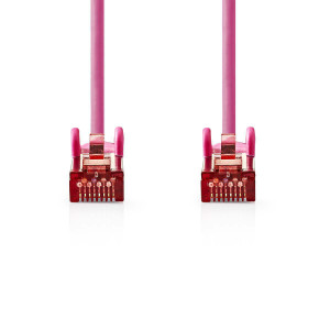 Síťový Kabel Cat 6 S / FTP | RJ45 Zástrčka - RJ45 Zástrčka | 10 m | Růžová