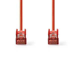 Síťový Kabel Cat 6 S / FTP | RJ45 Zástrčka - RJ45 Zástrčka | 0,25 m | Červená barva