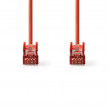 Síťový Kabel Cat 6 S / FTP | RJ45 Zástrčka - RJ45 Zástrčka | 0,5 m | Červená barva