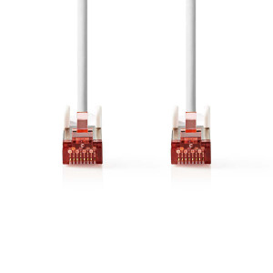 Síťový Kabel Cat 6 S / FTP | RJ45 Zástrčka - RJ45 Zástrčka | 0,5 m | Bílá barva