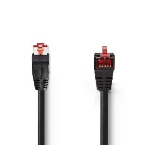 Síťový Kabel Cat 6 SF/UTP | RJ45 Zástrčka - RJ45 Zástrčka | 1 m | Černá barva