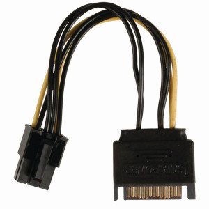 Interní napájecí kabel | SATA 15-pin Zástrčka - PCI Express Zásuvka | 0,15 m | Různé