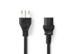 Napájecí Kabel | Zástrčka Typu L (IT) - IEC-320-C13 | 2 m | Černá barva